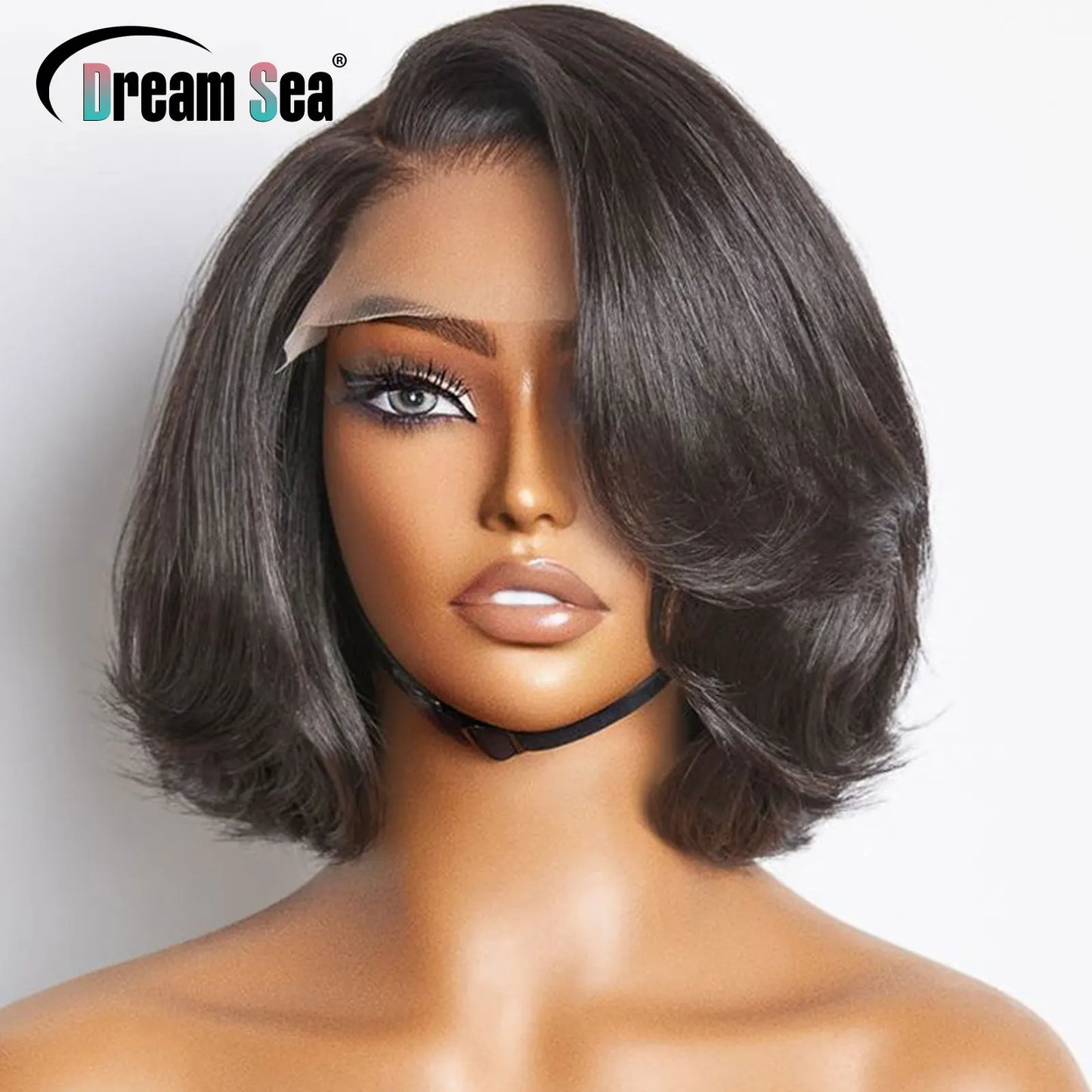 Blonde Highlight Short Bob Human Hair Wigs 200 Density Side Part 13x4 Lace Frontal Wig Pixie Cut Brazilian Remy Hair For Women