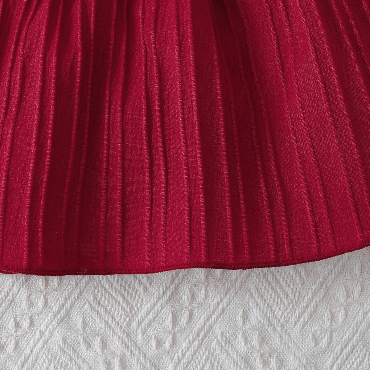 Baby girl's Sleeveless Dress Solid color Ruffled edges