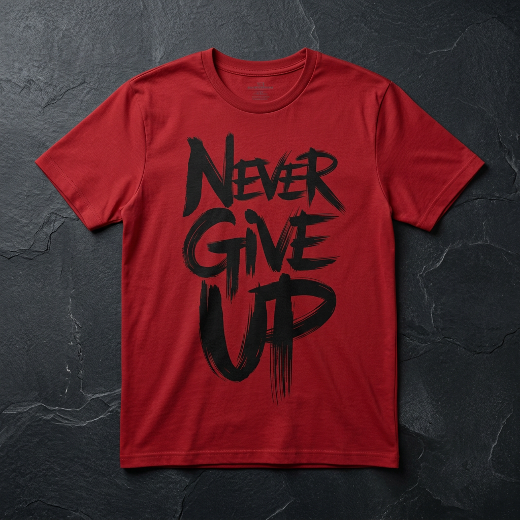 T-shirt Never give up