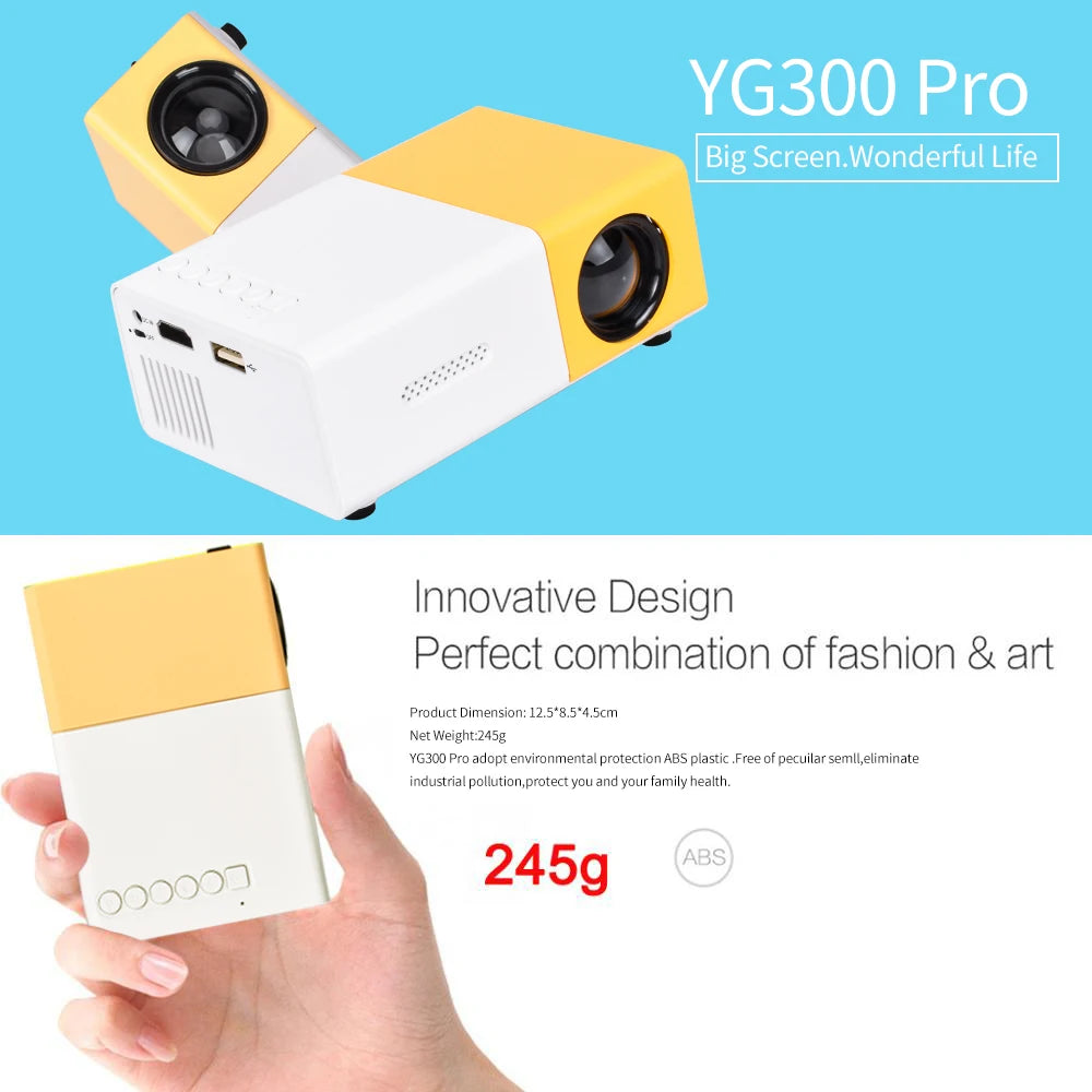 Salange YG300 Mini LED Projector Yg300 Upgraded Version 600 lumen 320x240P