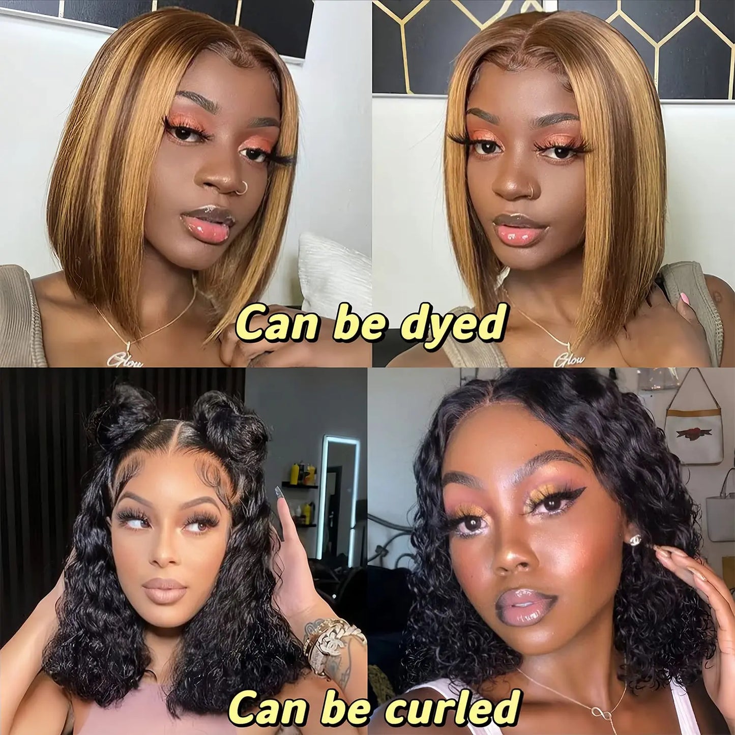 Newmi Bob Wigs Short Bob Wig Lace Front Human Hair Wigs Straight Hair 13x4 Lace Frontal Human Hair Bob Wigs for Women