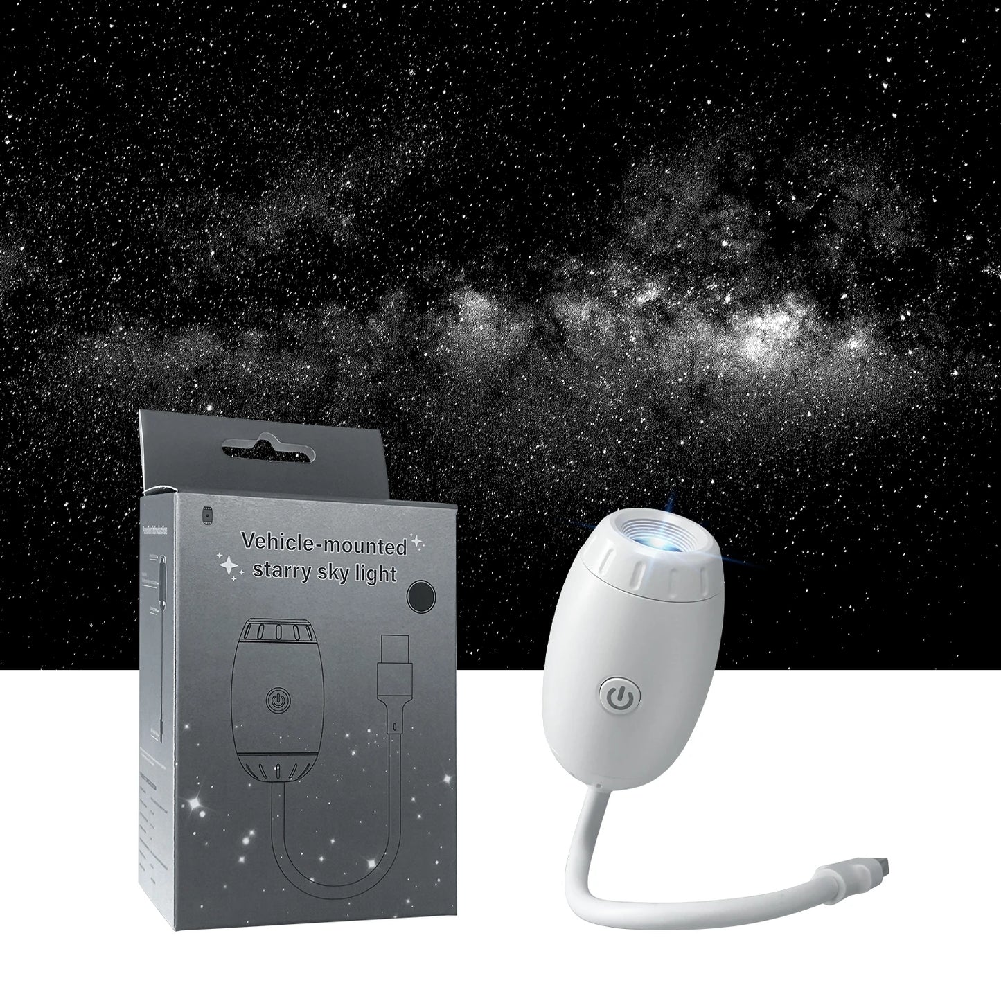 USB Car Atmosphere Projector Light Decor Romantic Saturn Galaxy Light