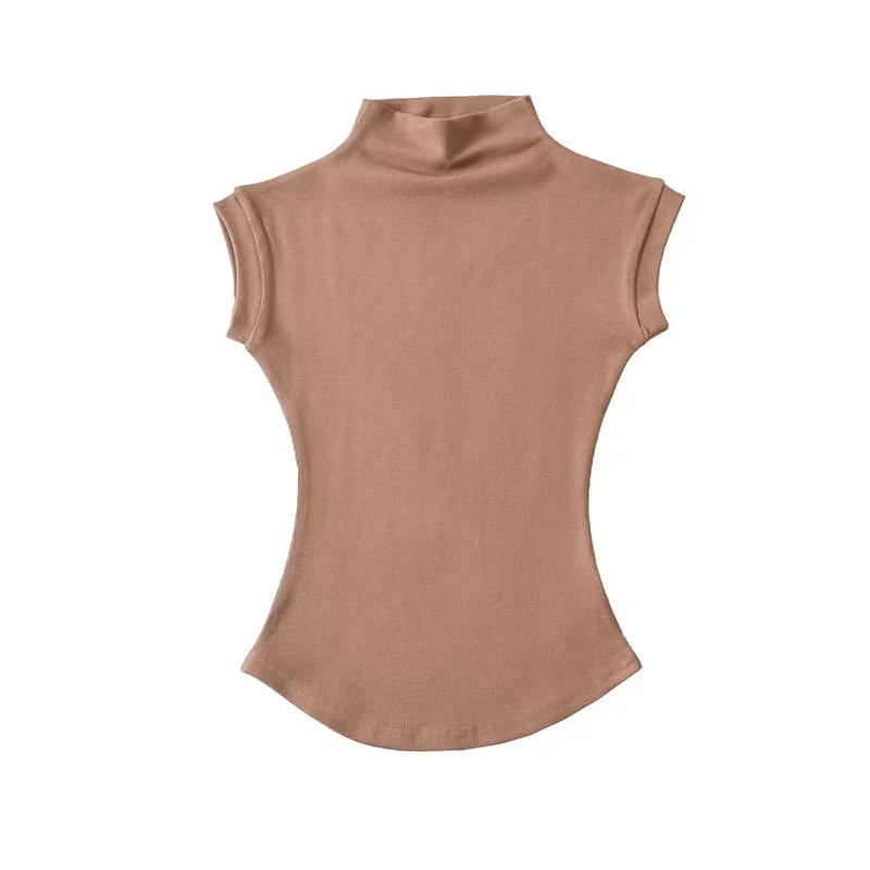 T-Shirts Tops Solid Slim Fit Pullovers Causal Tees Shirts Female Streetwear Basics Tees