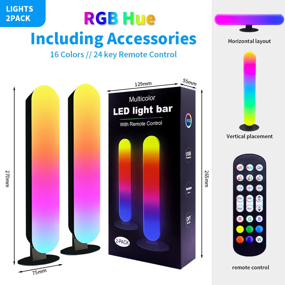 USB  Light Music Rhythm Pickup Lights Sound Activated Updated USB Rechargeable