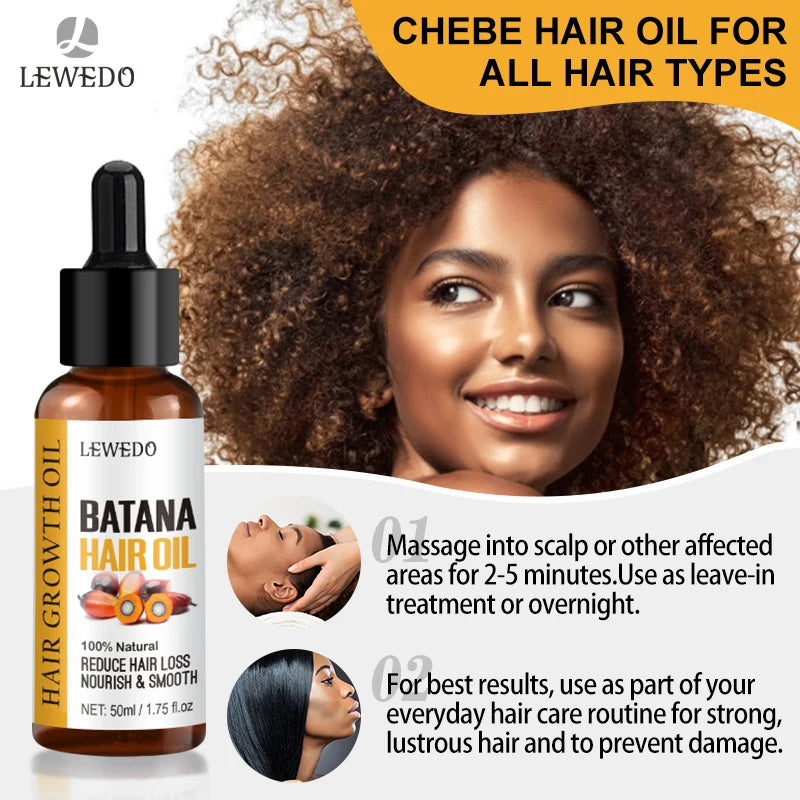 Lewedo Naturals Batana Oil Fast Hair Growth for Men Women Pure Batana Oil Nourish Shiny