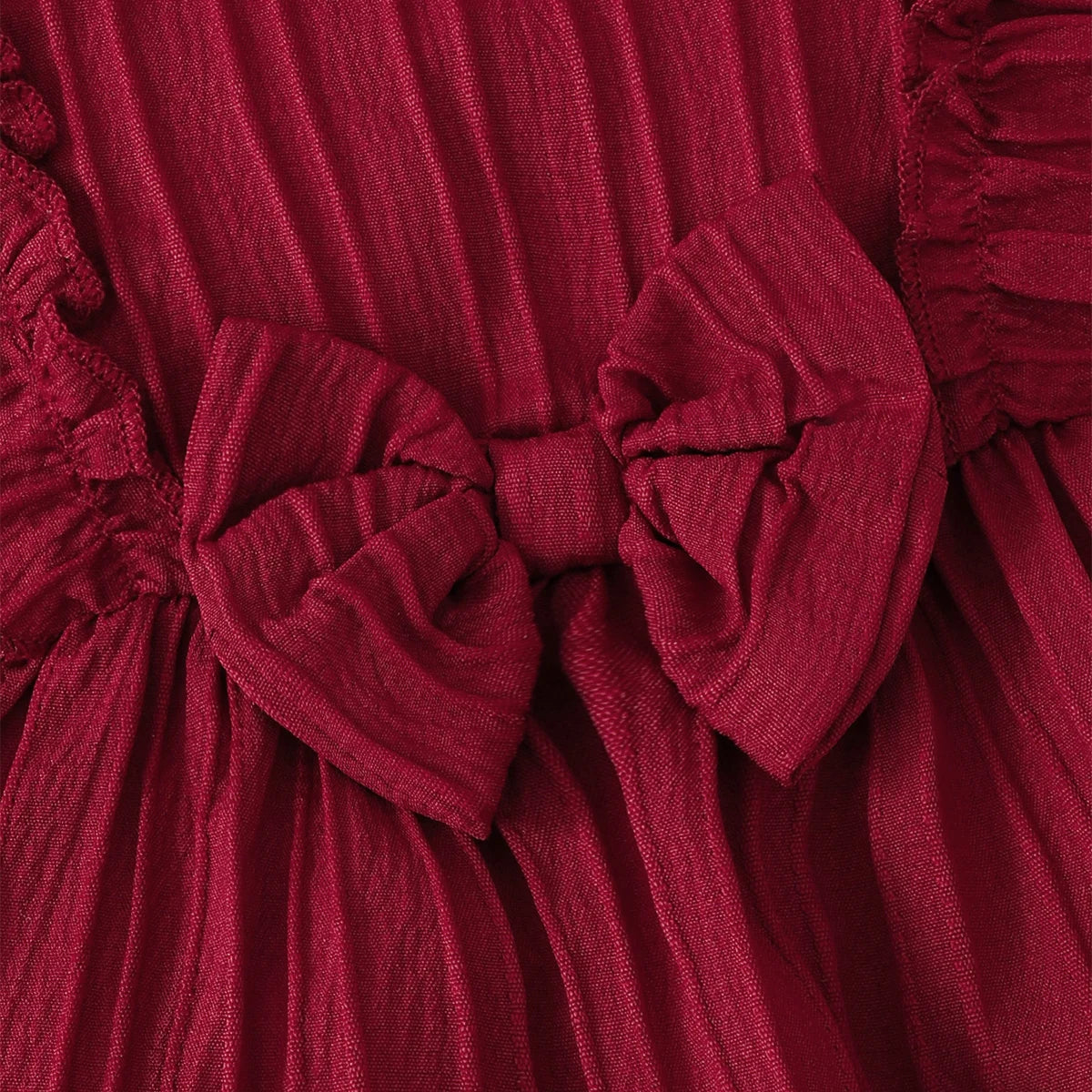 Baby girl's Sleeveless Dress Solid color Ruffled edges