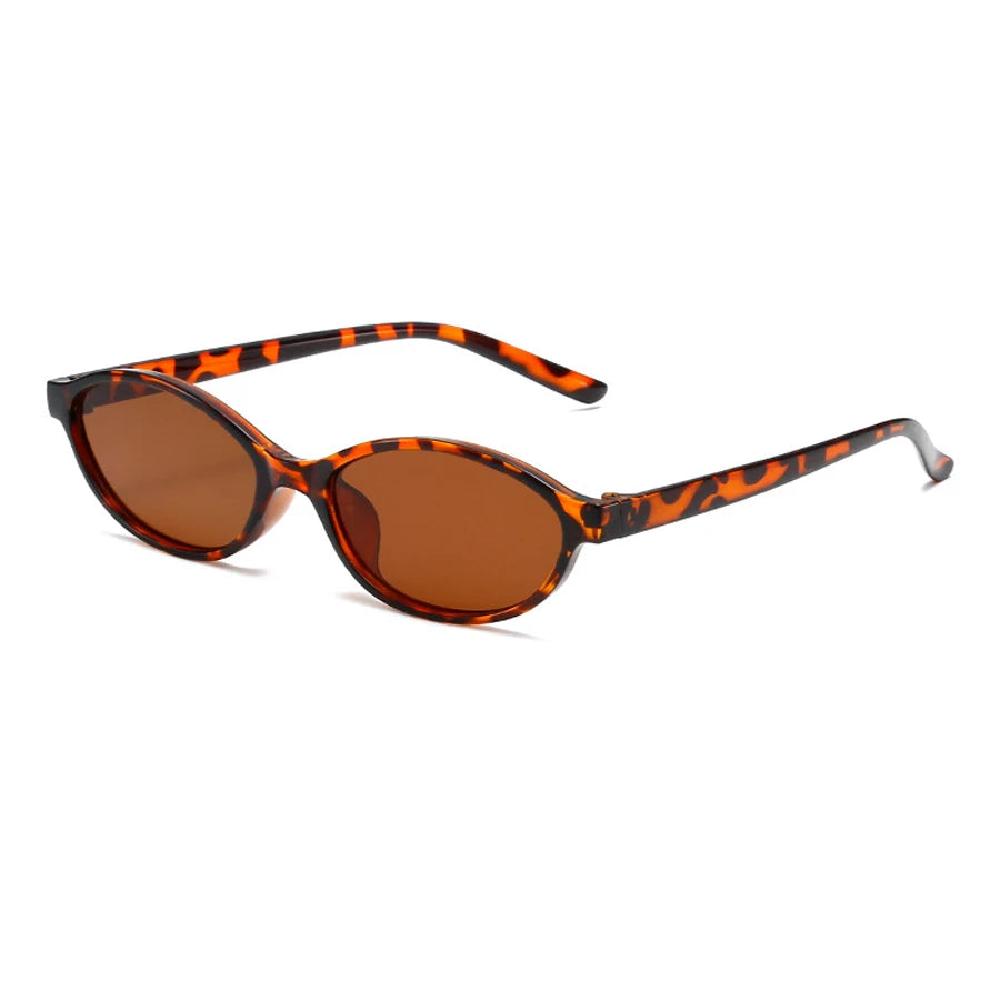 Retro Oval Frame Sunglasses Fashion Women Trendy Small Frame Sunglasses Punk Cat Eyes Sunshade Sun Protection UV400 Glasses