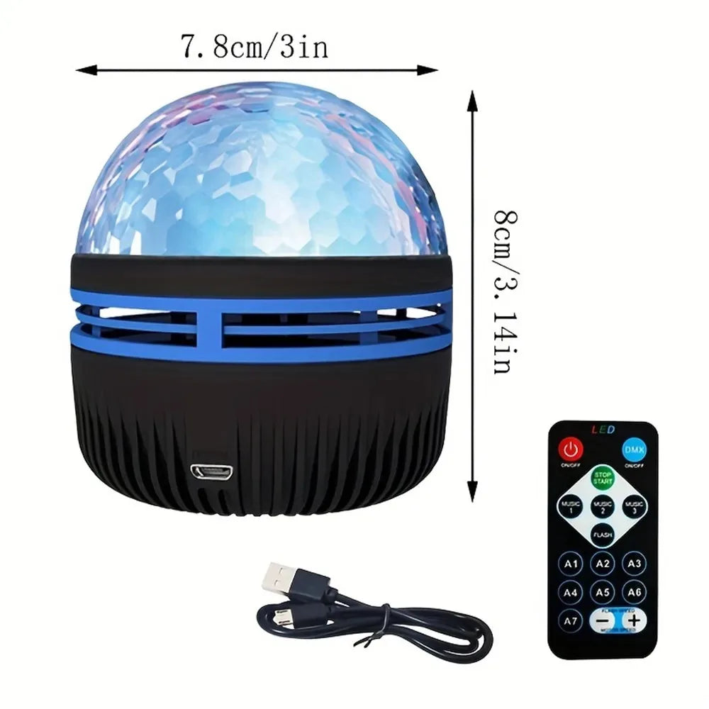 Smart Remote Starry Galaxy Projector - Auto Rotating LED Aurora Lamp