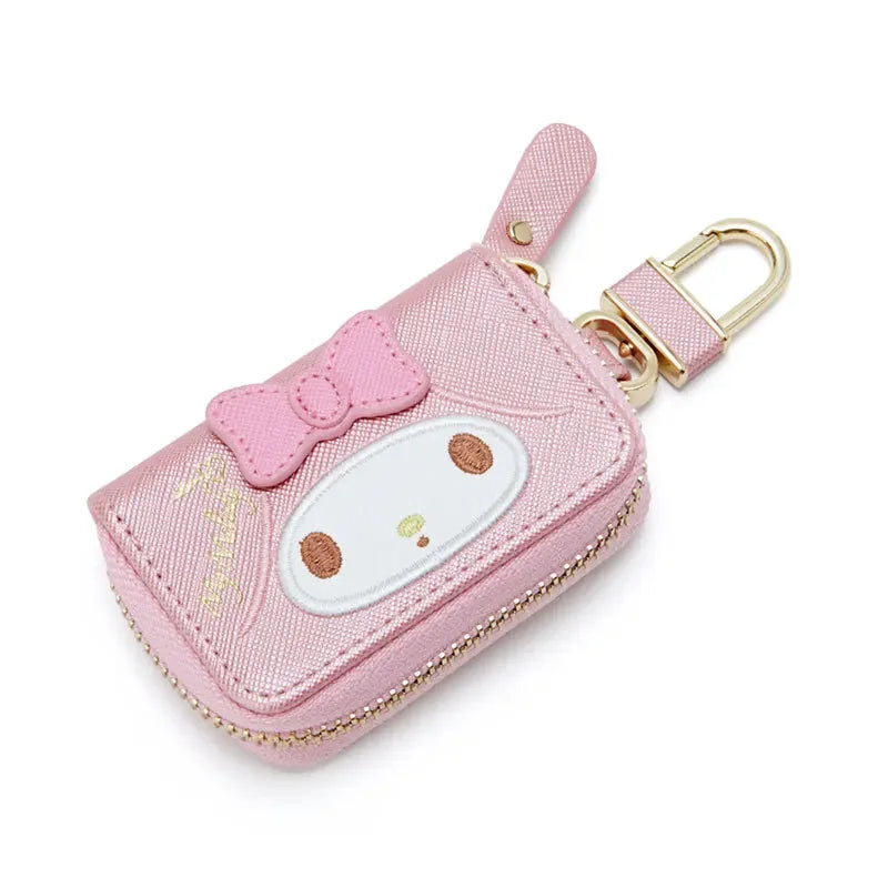 Hello Kitty Car Key Case Cover Sanrio Key Organizer Melody Keychain Pouch Cinnamoroll Keychain Wallet Women Coin Purse Keychain