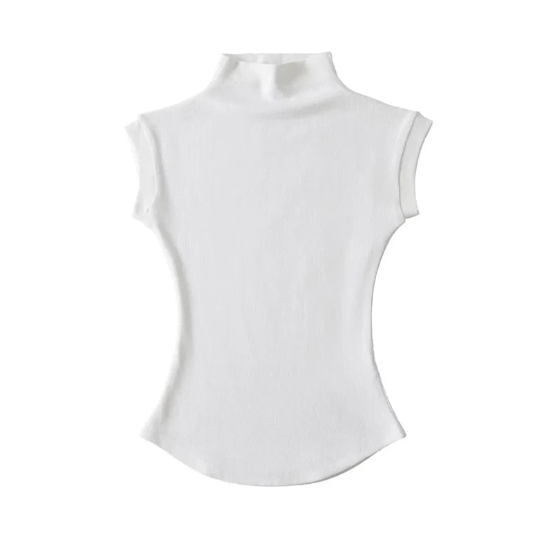 T-Shirts Tops Solid Slim Fit Pullovers Causal Tees Shirts Female Streetwear Basics Tees