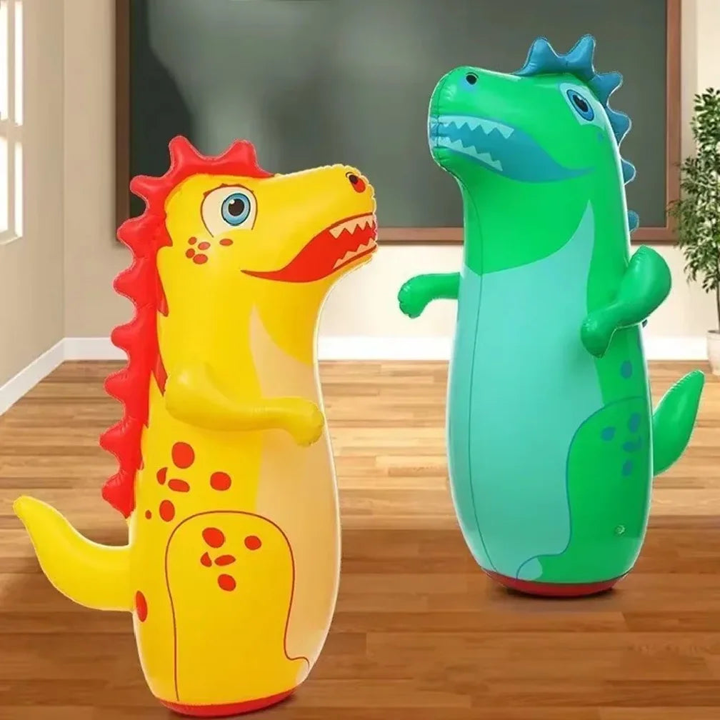 Children Adult Tumbler Boxing Inflatable Standing Punching Bag Boys Dinosaur Sport Toys Kids Activity Outdoors Game Gift