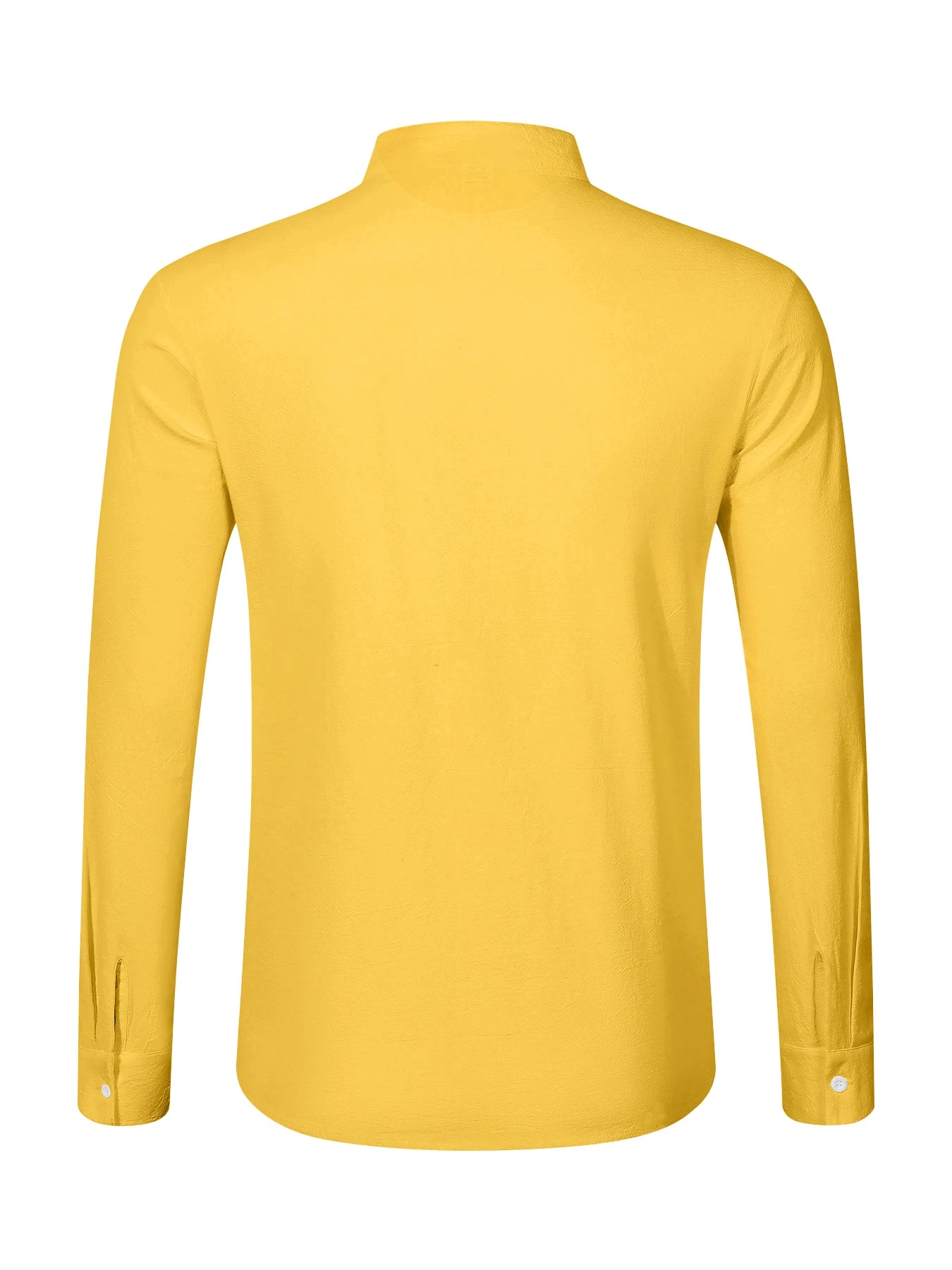 2025 Spring and Autumn New Men's Long Sleeve Shirt Cotton and Hemp Stand Collar Casual Cardigan