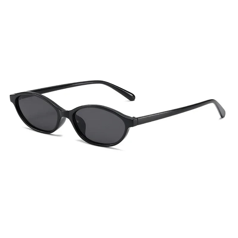 Retro Oval Frame Sunglasses Fashion Women Trendy Small Frame Sunglasses Punk Cat Eyes Sunshade Sun Protection UV400 Glasses