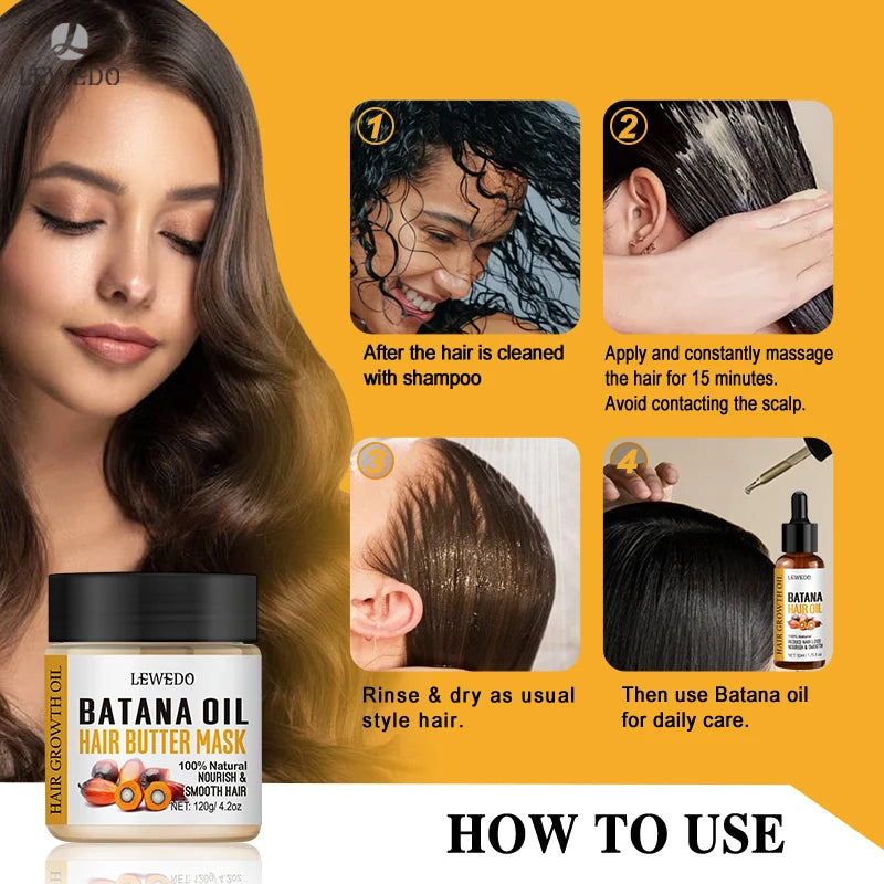 Fast Hair Growth Oil Africa Crazy Traction Alopecia batana Hair Mask Anti Hair Break Hair