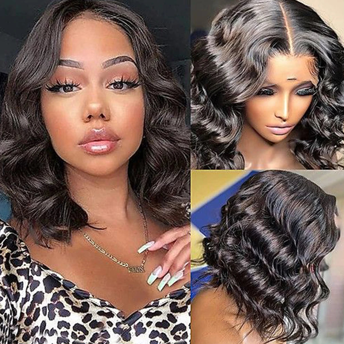 13x4 Body Wave Lace Front Wig Human Hair PrePlucked Brazilian Human Hair Lace Frontal Wigs For Women 4x4 Lace Closure Wig