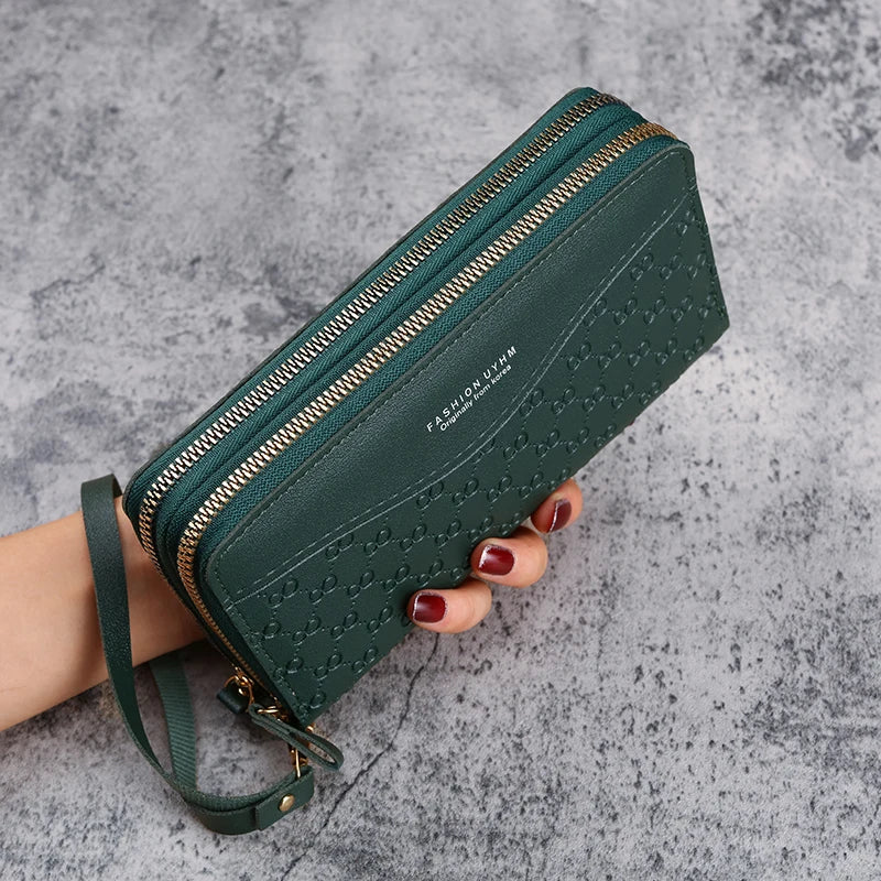 2024 New Purse Ladies Long Zipper Wallet Fashion Embossed Large-capacity Mobile Phone Pocket Purse