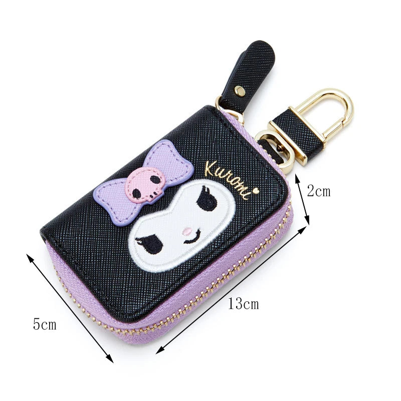 Hello Kitty Car Key Case Cover Sanrio Key Organizer Melody Keychain Pouch Cinnamoroll Keychain Wallet Women Coin Purse Keychain