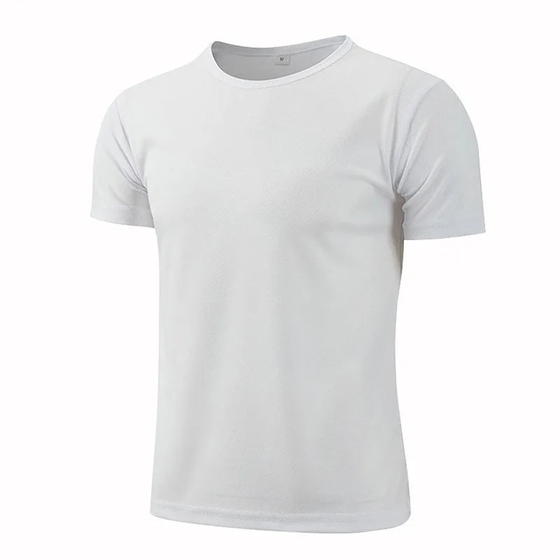 Quick-drying Round Neck Sport T-shirt Gym Fitness Shirt Trainer Running T-shirt Men Breathable Sportswear Костюм Женский Летний