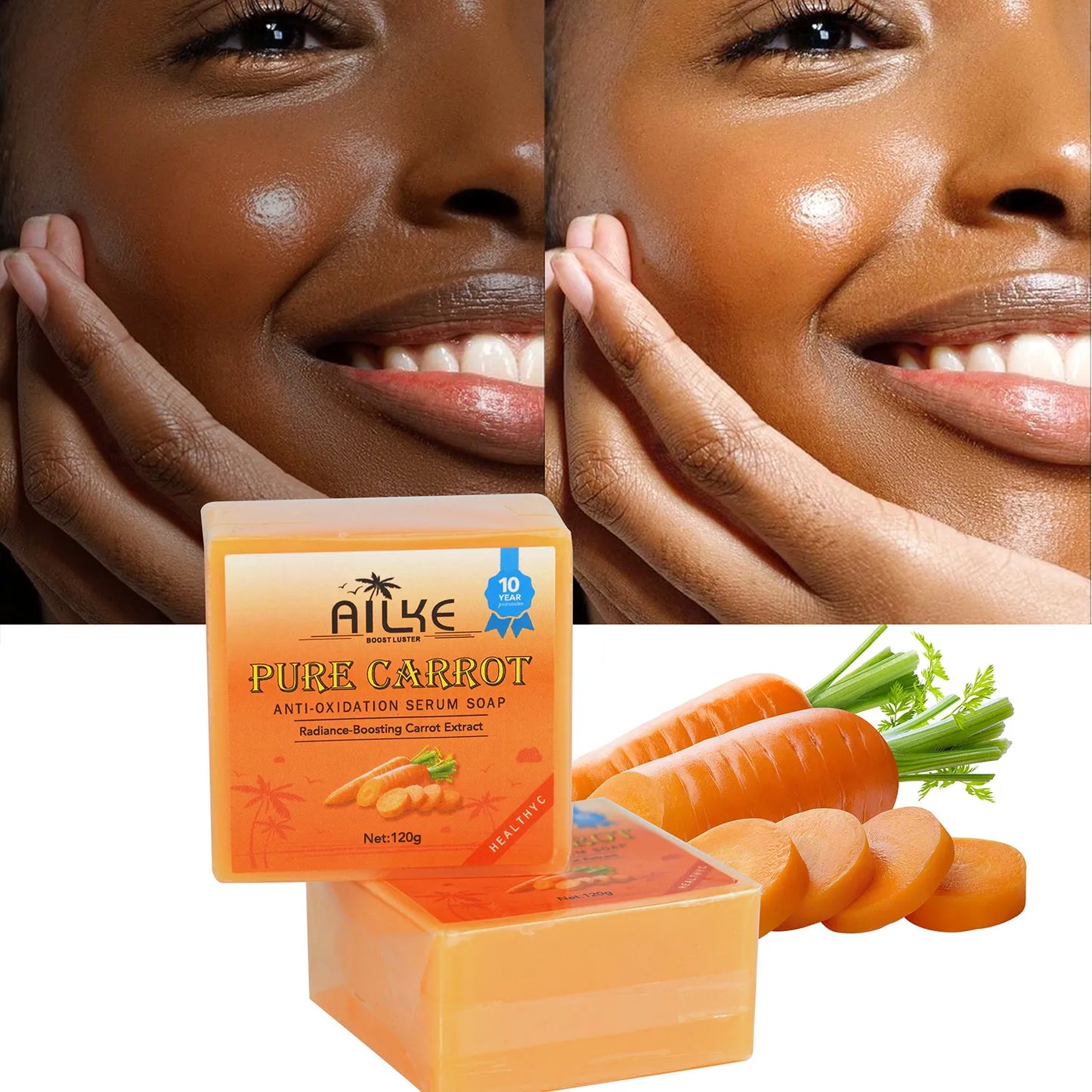 Carrot Anti-Oxidation Serum Soap, Whitening, Clean Stains