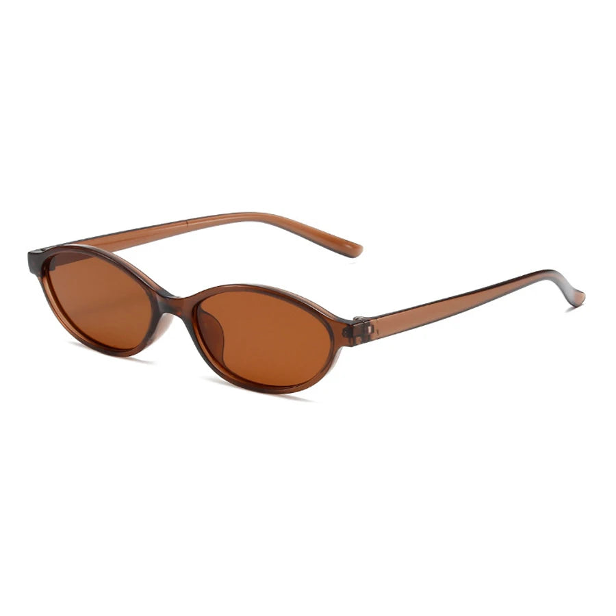 Retro Oval Frame Sunglasses Fashion Women Trendy Small Frame Sunglasses Punk Cat Eyes Sunshade Sun Protection UV400 Glasses