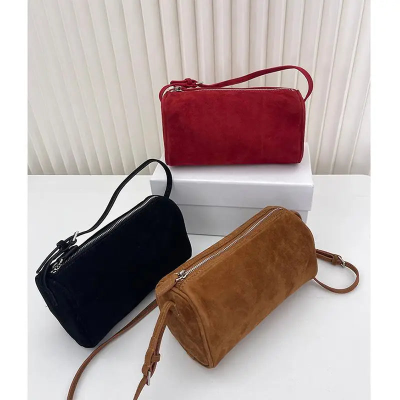 2025 New Faionable Korean Sle Velvet oulder Crossbody Bag Women's Simple  Color Pencil Holder Handbag