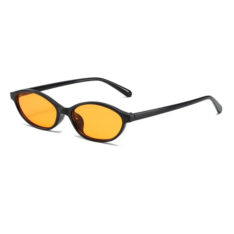 Retro Oval Frame Sunglasses Fashion Women Trendy Small Frame Sunglasses Punk Cat Eyes Sunshade Sun Protection UV400 Glasses
