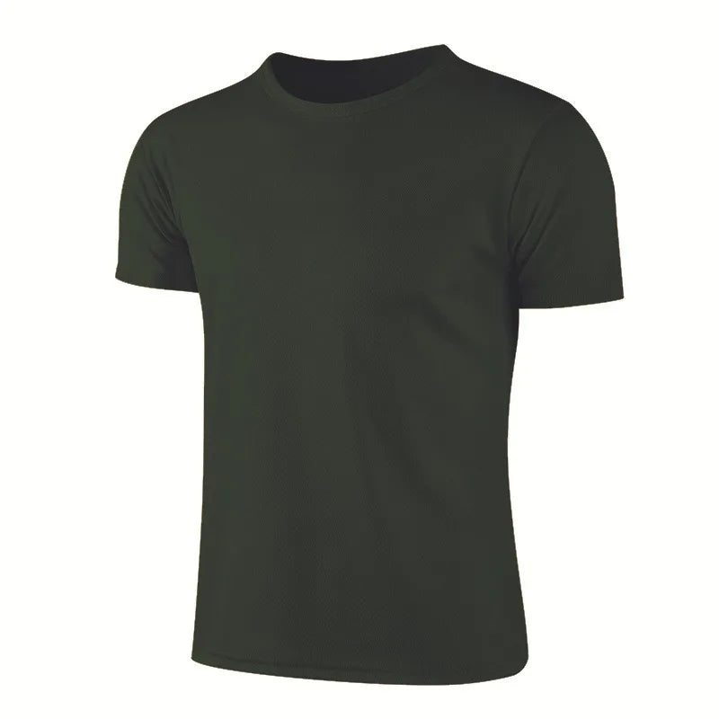 Quick-drying Round Neck Sport T-shirt Gym Fitness Shirt Trainer Running T-shirt Men Breathable Sportswear Костюм Женский Летний