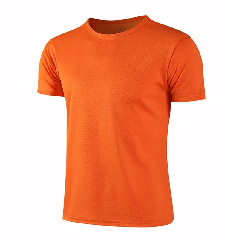 Quick-drying Round Neck Sport T-shirt Gym Fitness Shirt Trainer Running T-shirt Men Breathable Sportswear Костюм Женский Летний