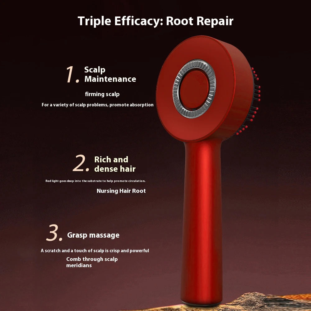 3 Modes Electric Vibration Massage Comb Red Light Therapy Hair