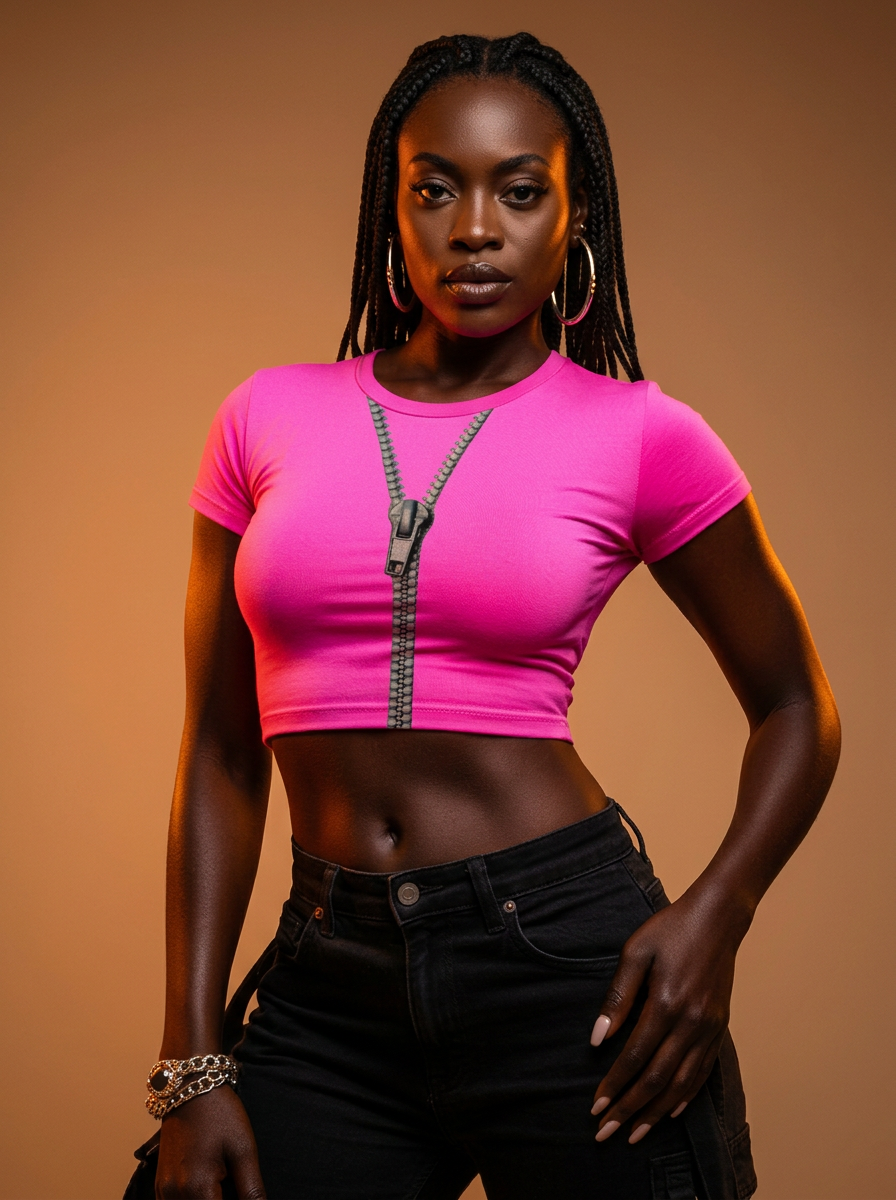 Women's Crop top Zipper