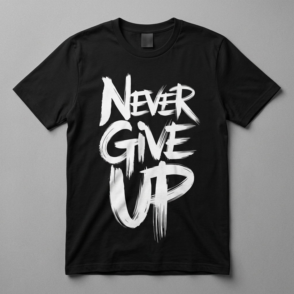 T-shirt Never give up