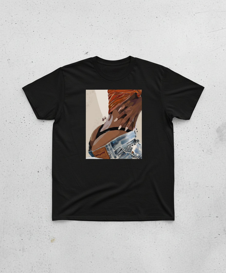 T-Shirt Denim Art - Flat lay