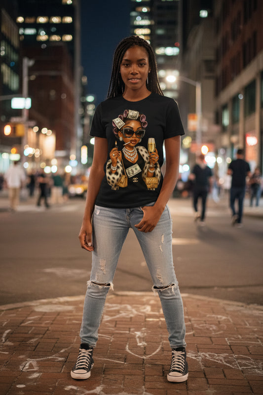 T-Shirt Glam Queen - Porté