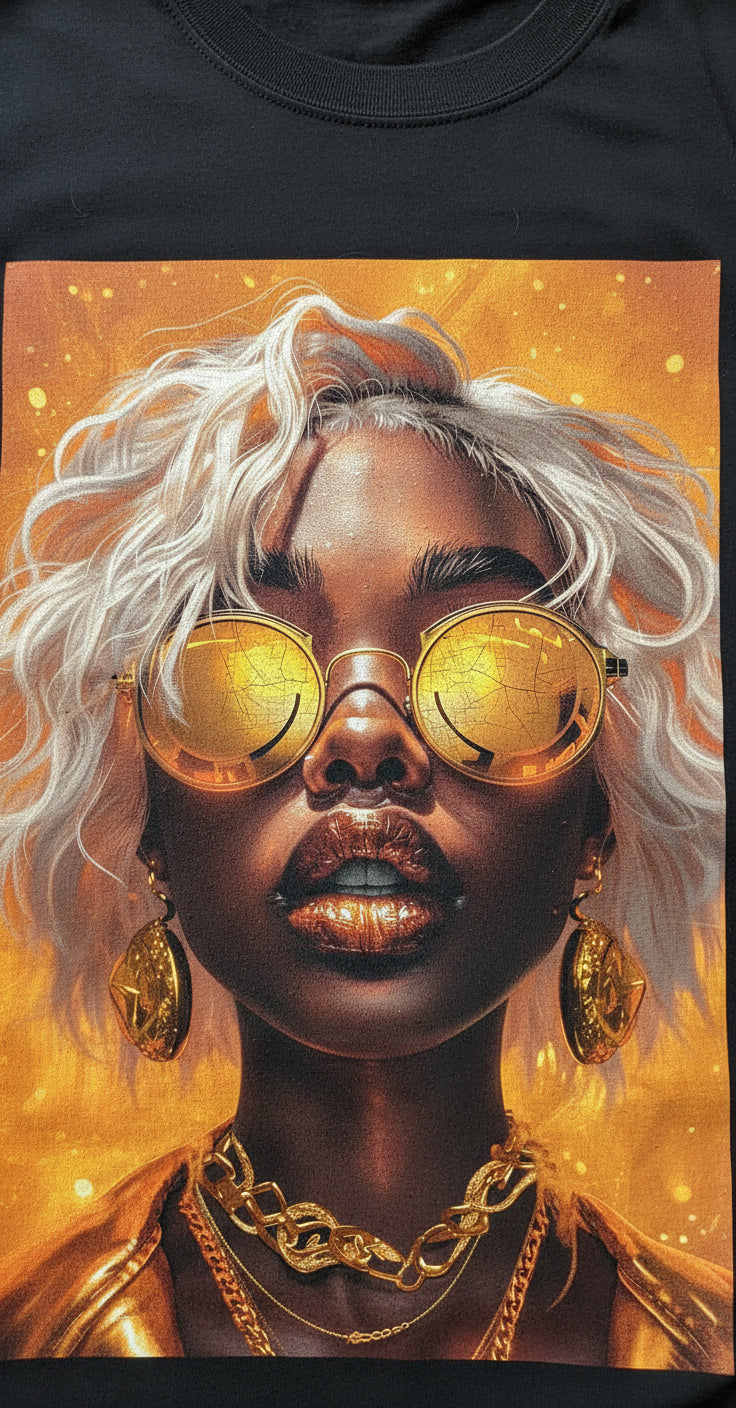 T-Shirt Golden Glow - Détail