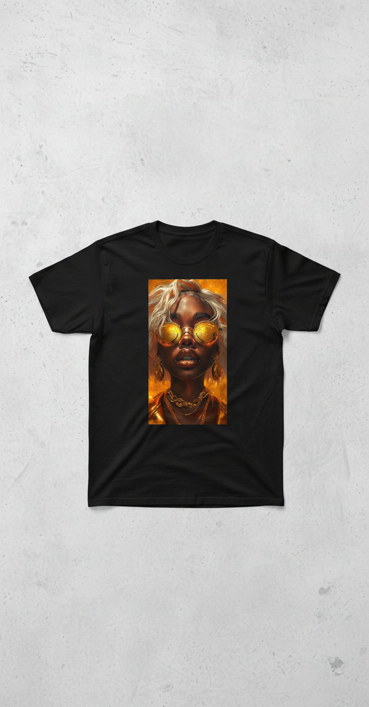 T-Shirt Golden Glow - Flat lay