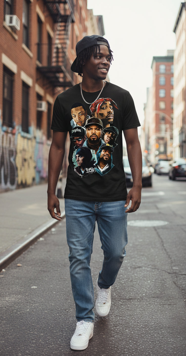 T-Shirt Hip-Hop Legends - Porté
